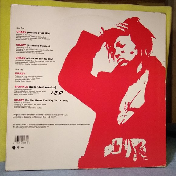 Seal Crazy mixes 12 maxi single 1990 Vinyl record - Picture 2 of 4